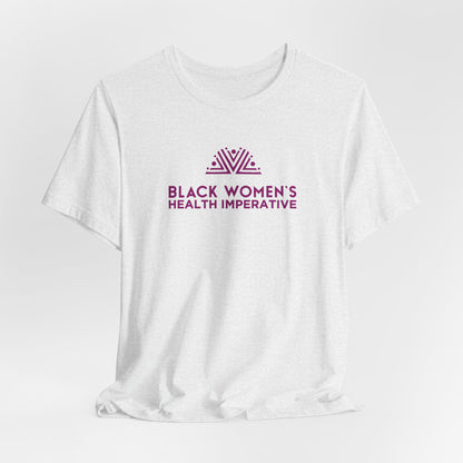 Black Women's Health Imperative Short Sleeve Tee Magenta Logo