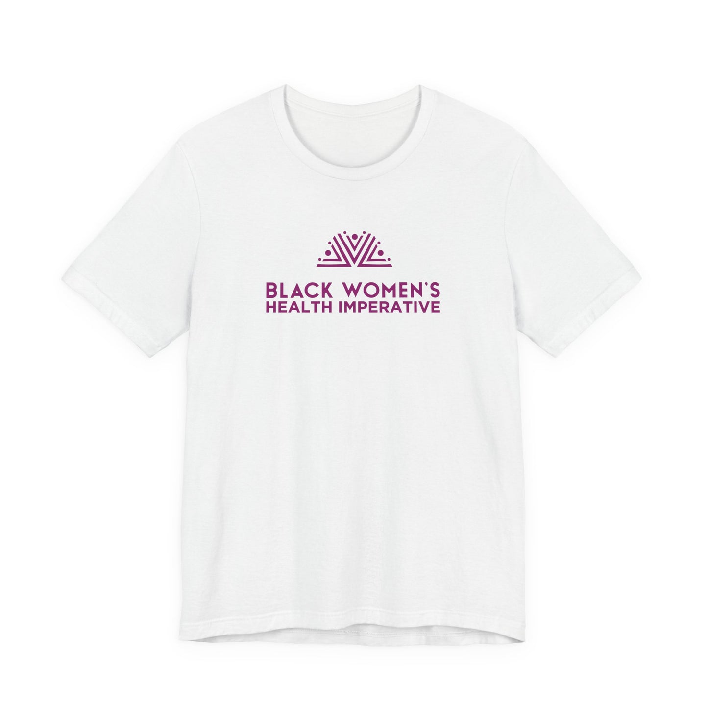 Black Women's Health Imperative Short Sleeve Tee Magenta Logo