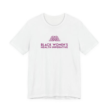 Black Women's Health Imperative Short Sleeve Tee Magenta Logo