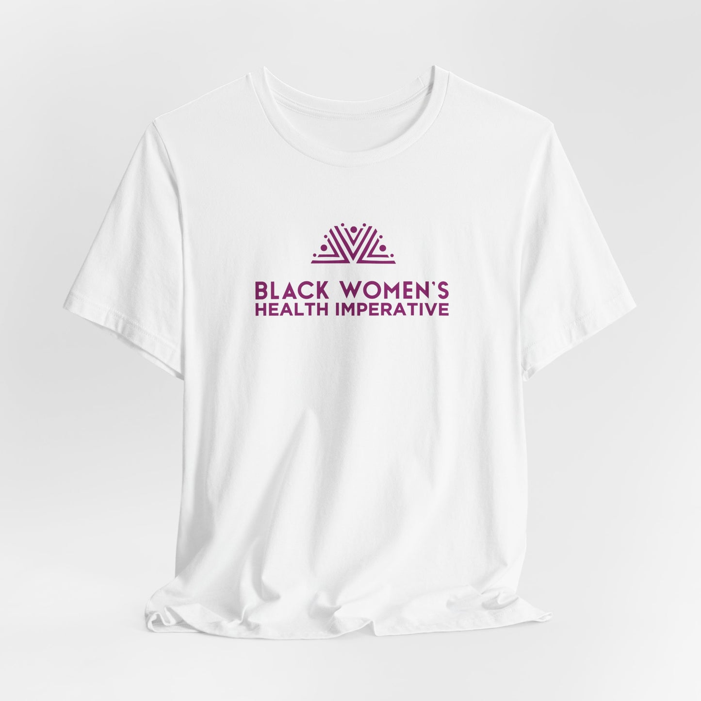 Black Women's Health Imperative Short Sleeve Tee Magenta Logo