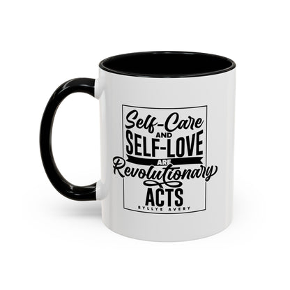 "Self Care Quote by Byllye Avery" Accent Coffee Mug, 11oz