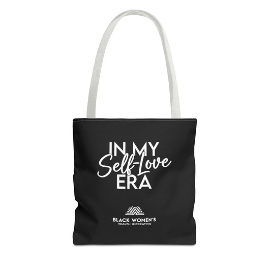 "In My Self Love Era" Black Tote Bag