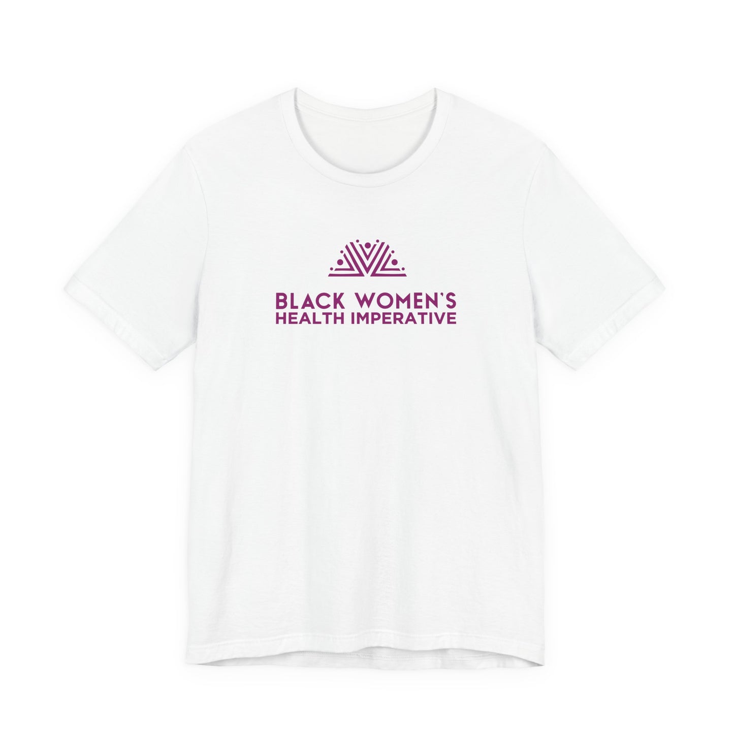 Black Women's Health Imperative Short Sleeve Tee Magenta Logo