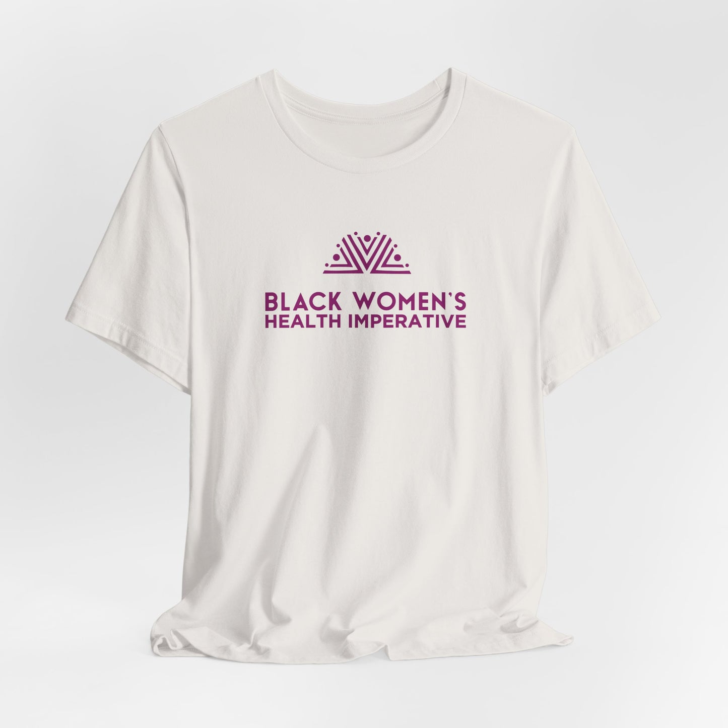 Black Women's Health Imperative Short Sleeve Tee Magenta Logo