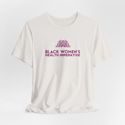 Black Women's Health Imperative Short Sleeve Tee Magenta Logo