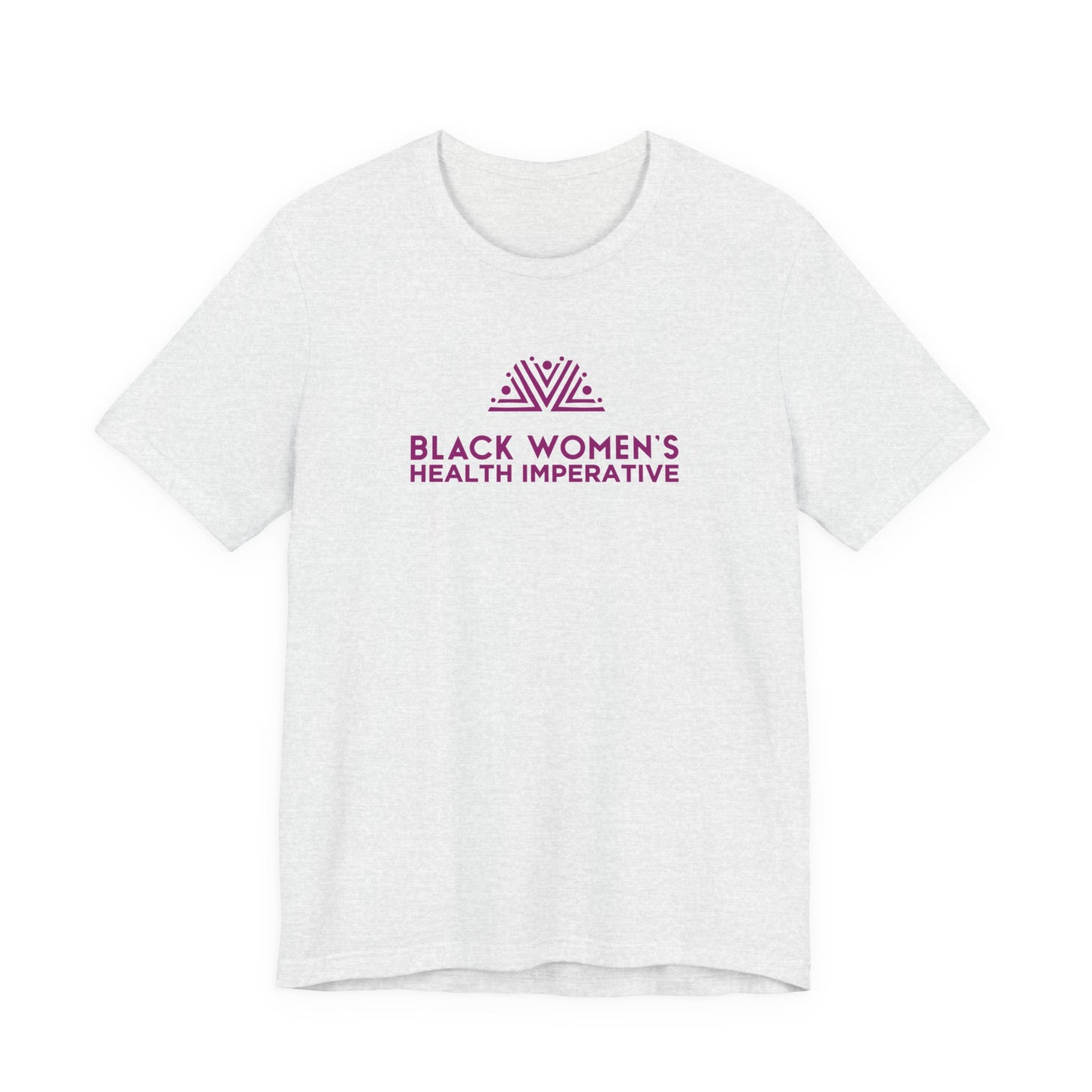 Black Women's Health Imperative Short Sleeve Tee Magenta Logo