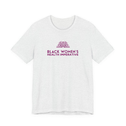 Black Women's Health Imperative Short Sleeve Tee Magenta Logo