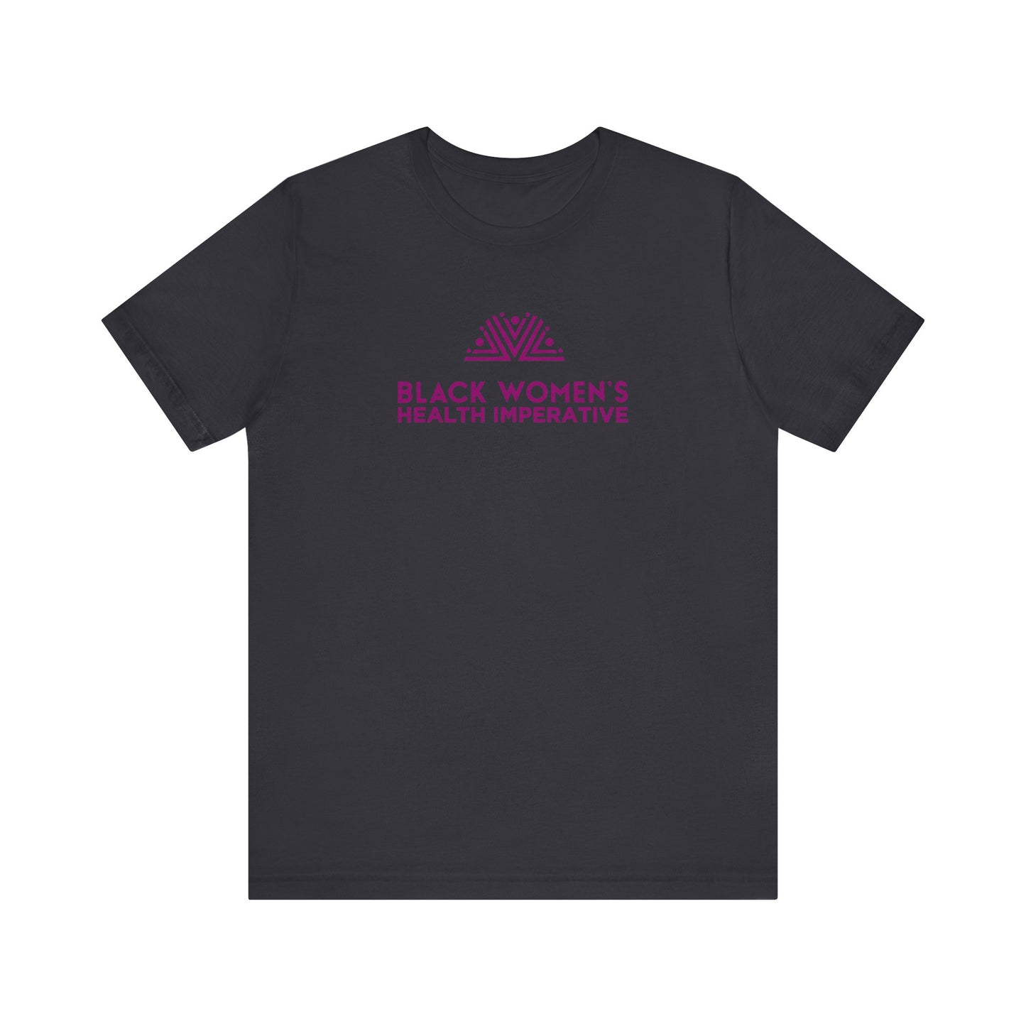 Black Women's Health Imperative Short Sleeve Tee Magenta Logo