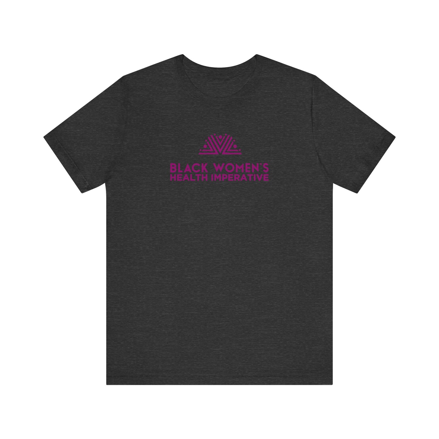 Black Women's Health Imperative Short Sleeve Tee Magenta Logo