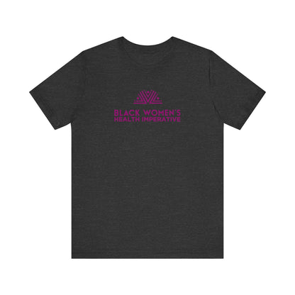 Black Women's Health Imperative Short Sleeve Tee Magenta Logo