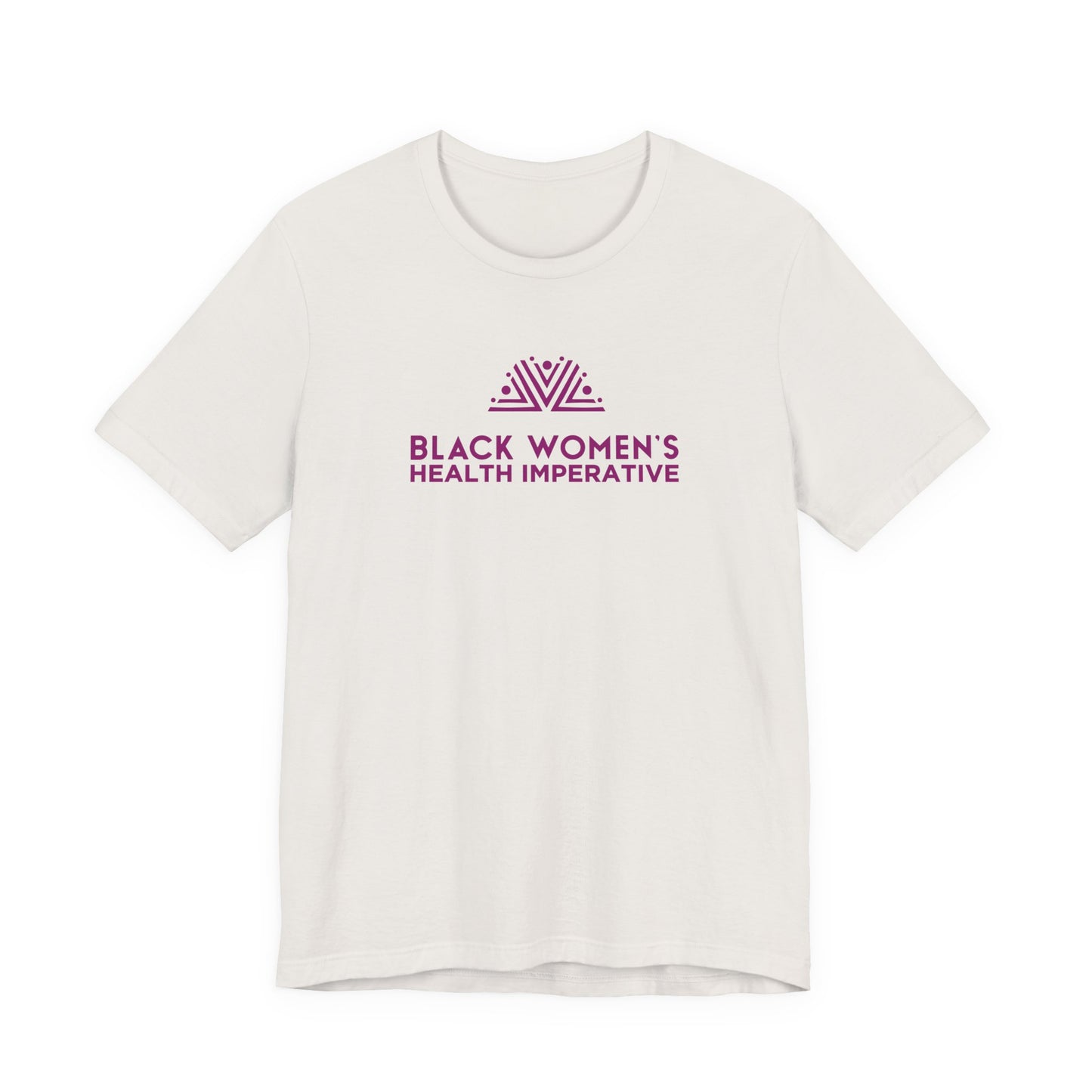 Black Women's Health Imperative Short Sleeve Tee Magenta Logo