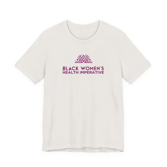 Black Women's Health Imperative Short Sleeve Tee Magenta Logo
