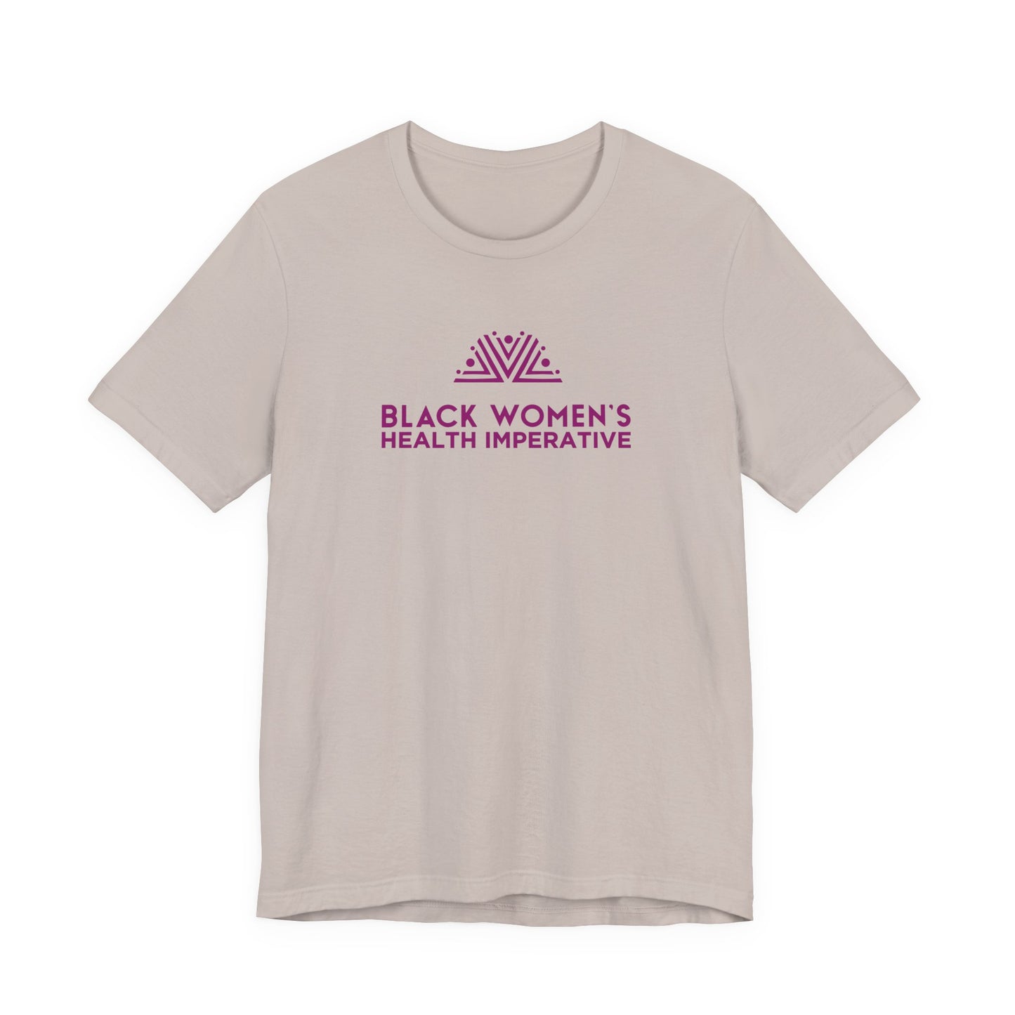 Black Women's Health Imperative Short Sleeve Tee Magenta Logo
