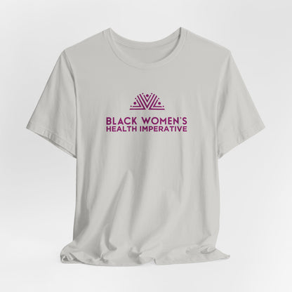 Black Women's Health Imperative Short Sleeve Tee Magenta Logo