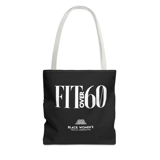 Fit Over 60 Black Tote Bag