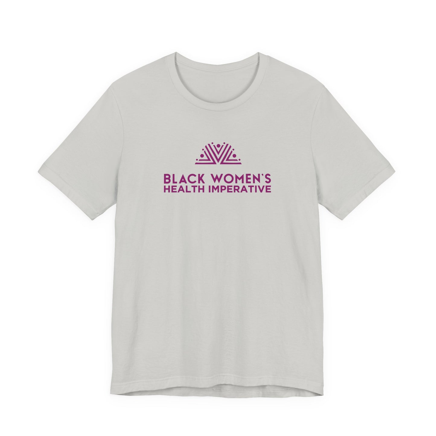 Black Women's Health Imperative Short Sleeve Tee Magenta Logo